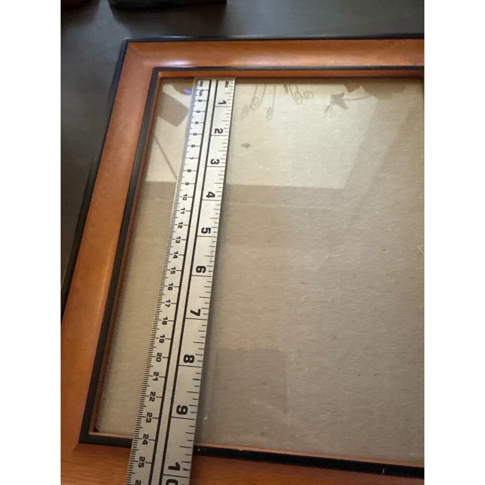 Rare Woods 1997 8x10 Wood Picture Frame Black Trim Vintage Made Thailand